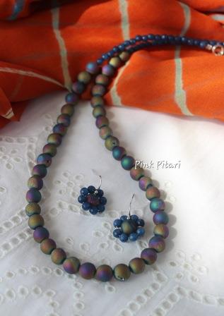 Multicolour druzy bead set