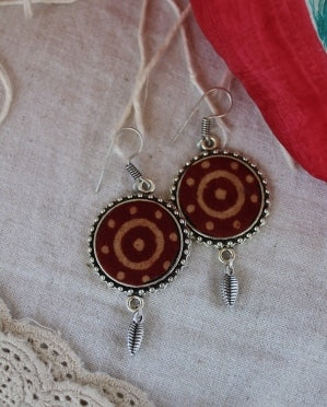 Ajrakh Accent Earrings