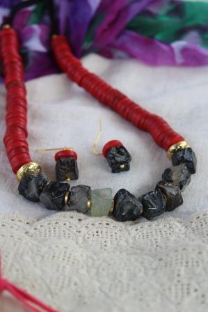 Rutile Chunks Necklace Set