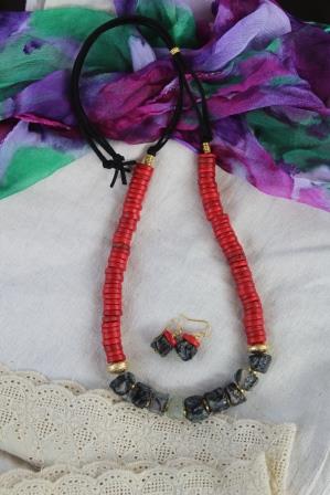 Rutile Chunks Necklace Set