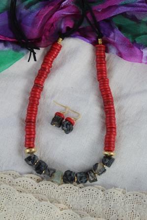Rutile Chunks Necklace Set