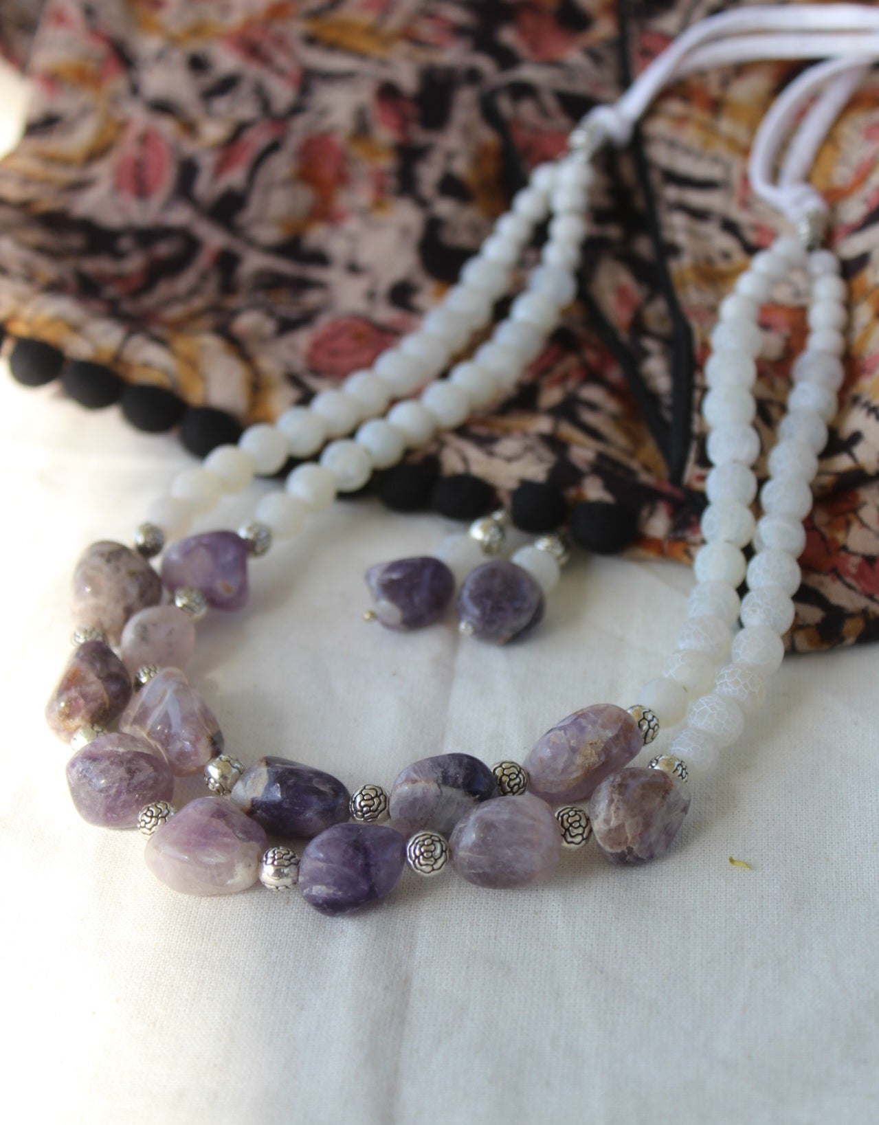 stone necklace set