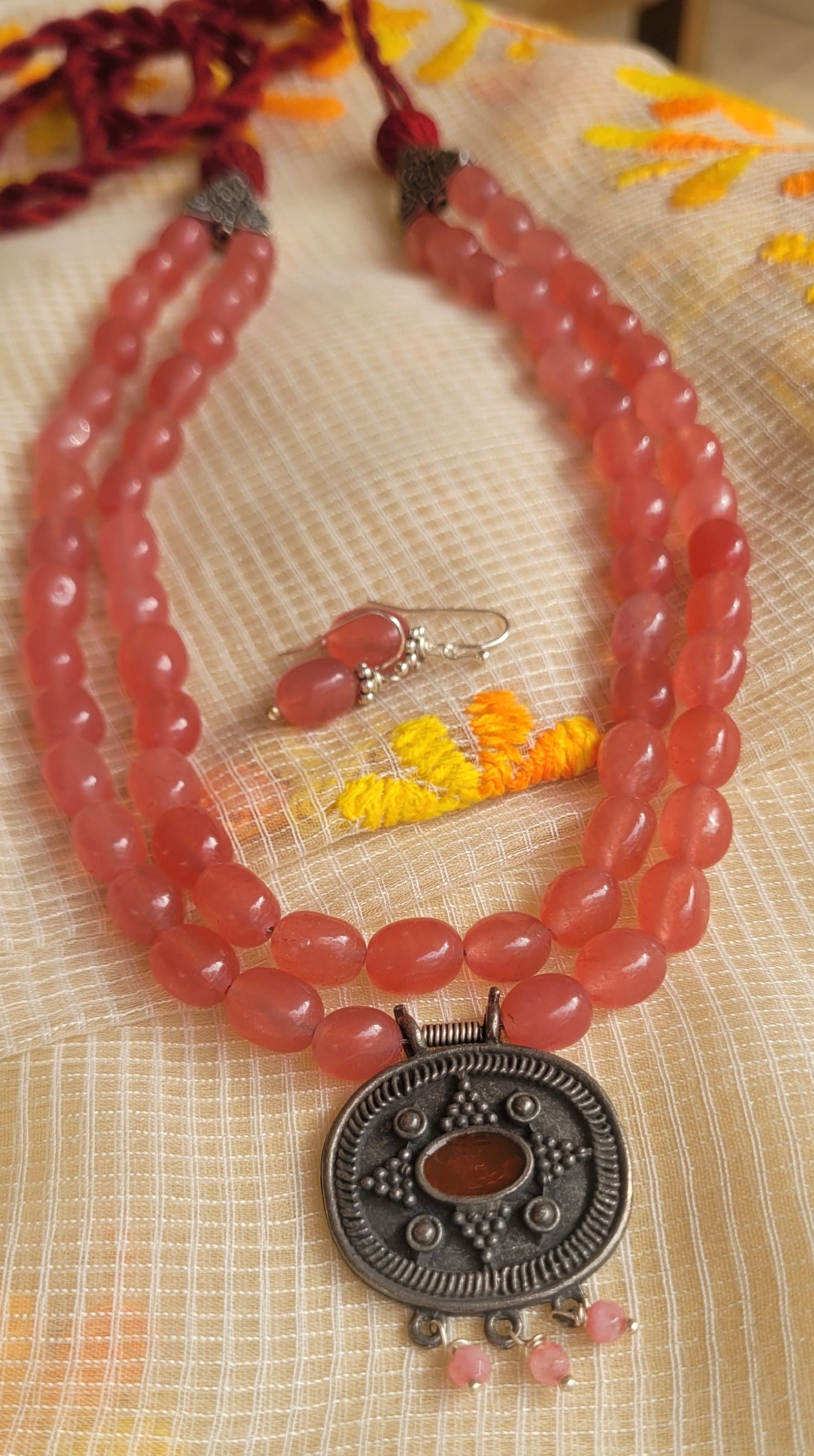 pink beads set