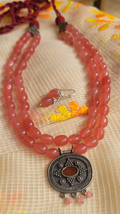 pink beads set