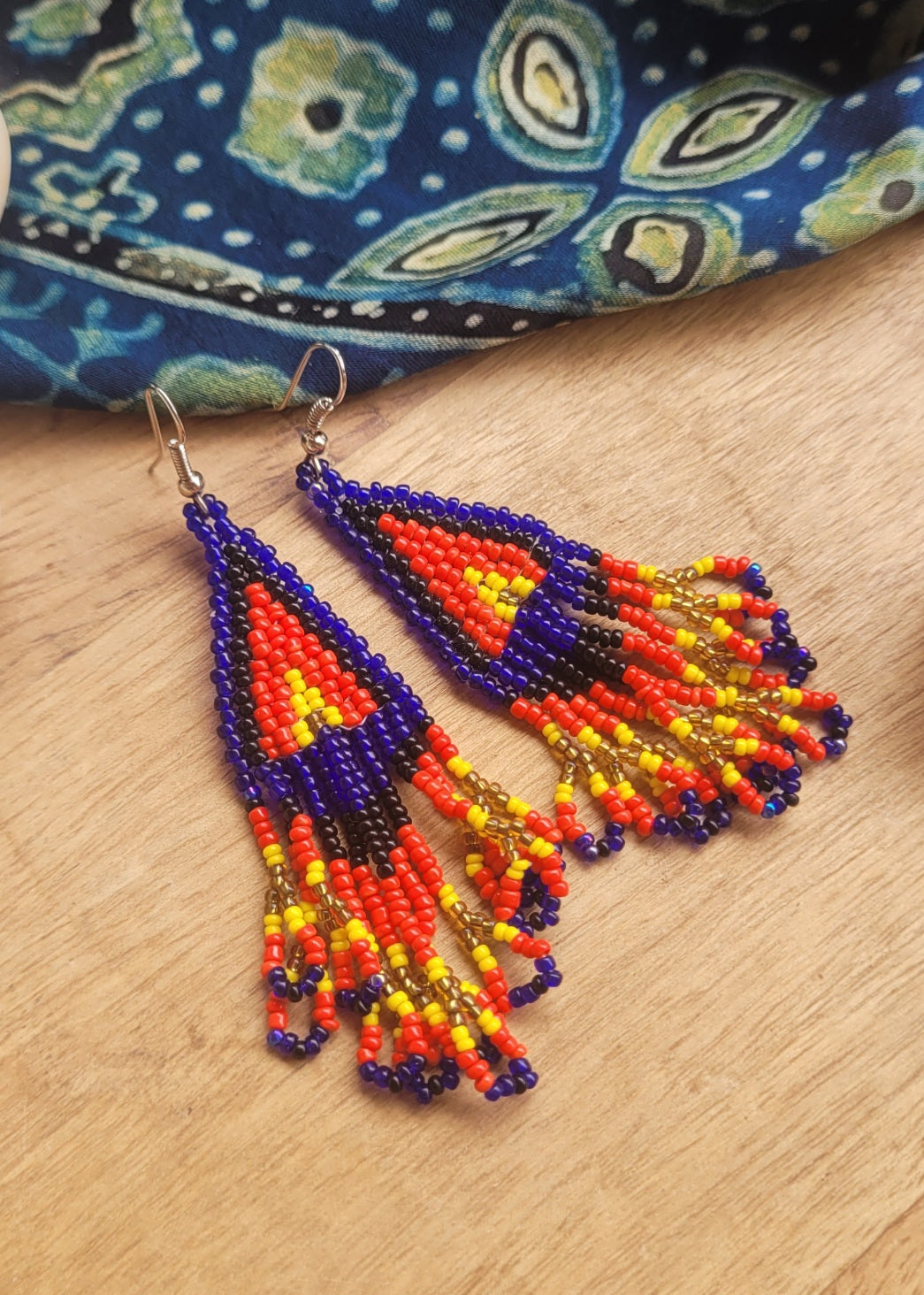 handmade seed bead earrings