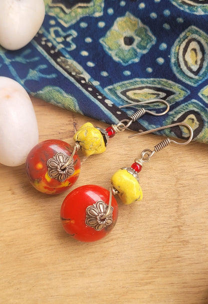 resin bead earrings