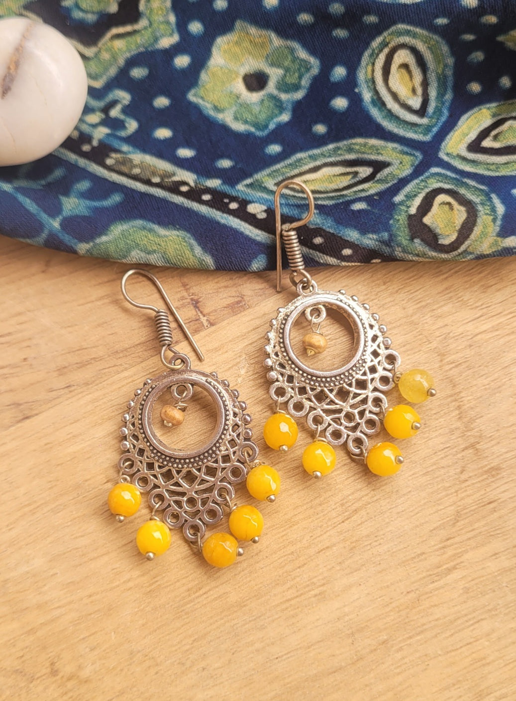 yellow earrings