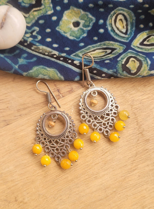 yellow earrings