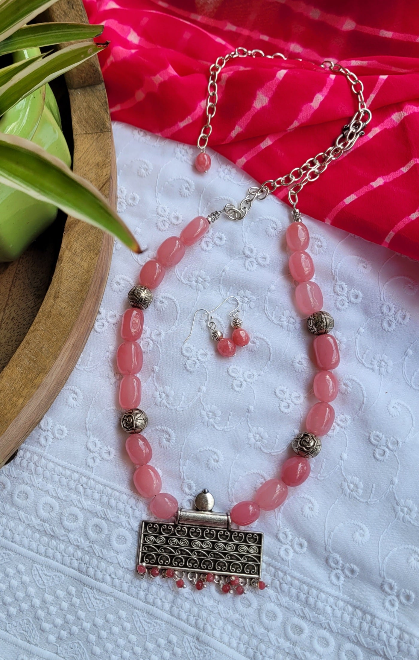 pink tumble beads set