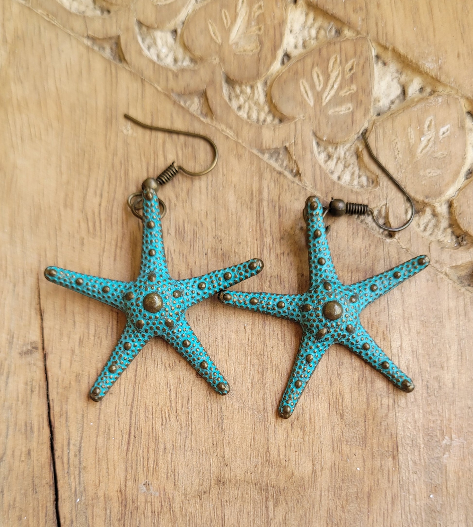 Turquoise starfish earrings 