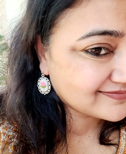floral earrings