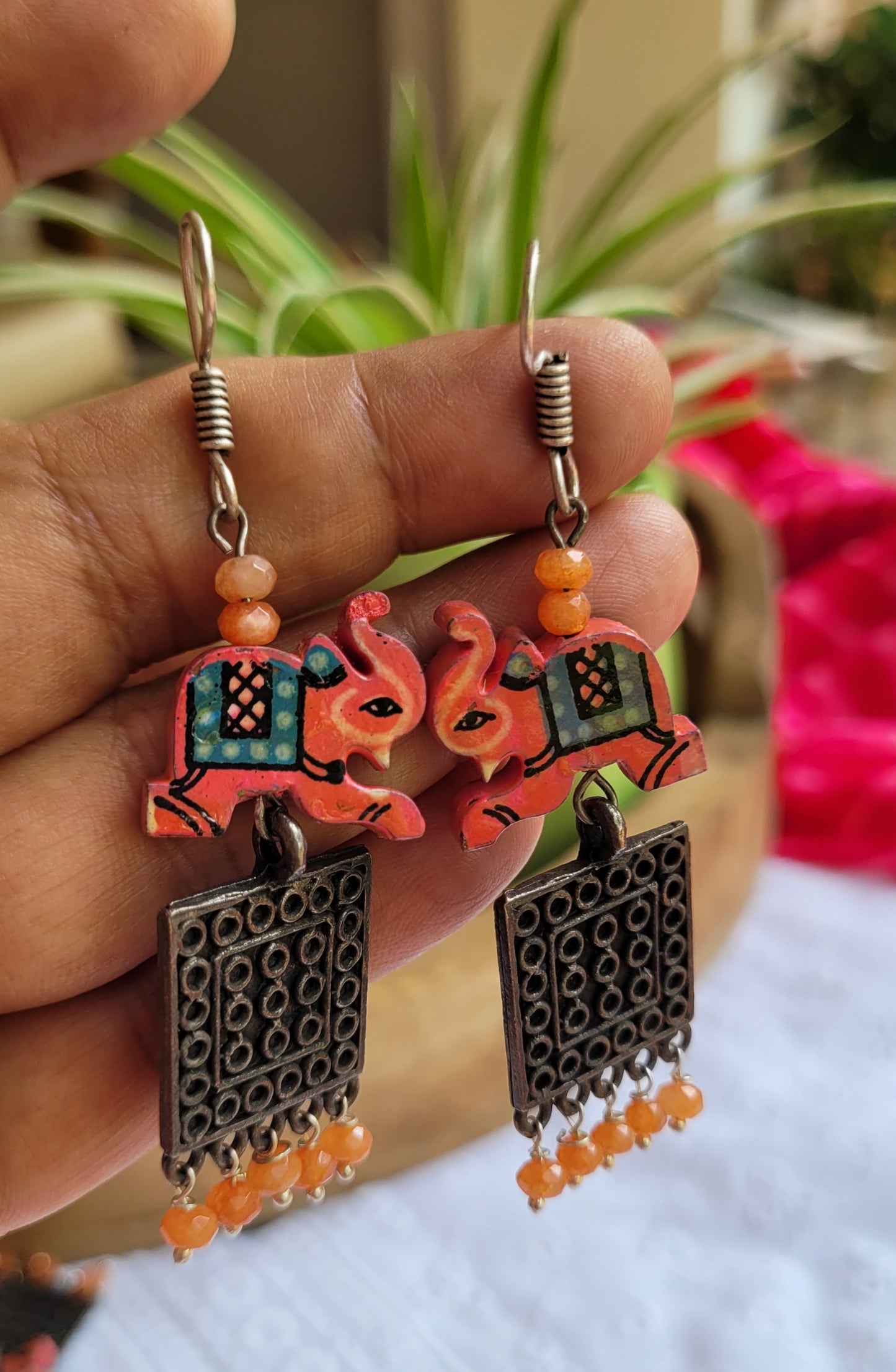 Elephant charm danglers