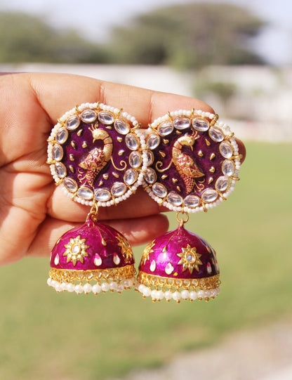 Enamel earrings