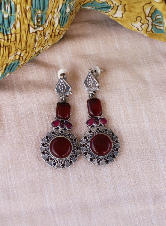 silver look alike earrings
