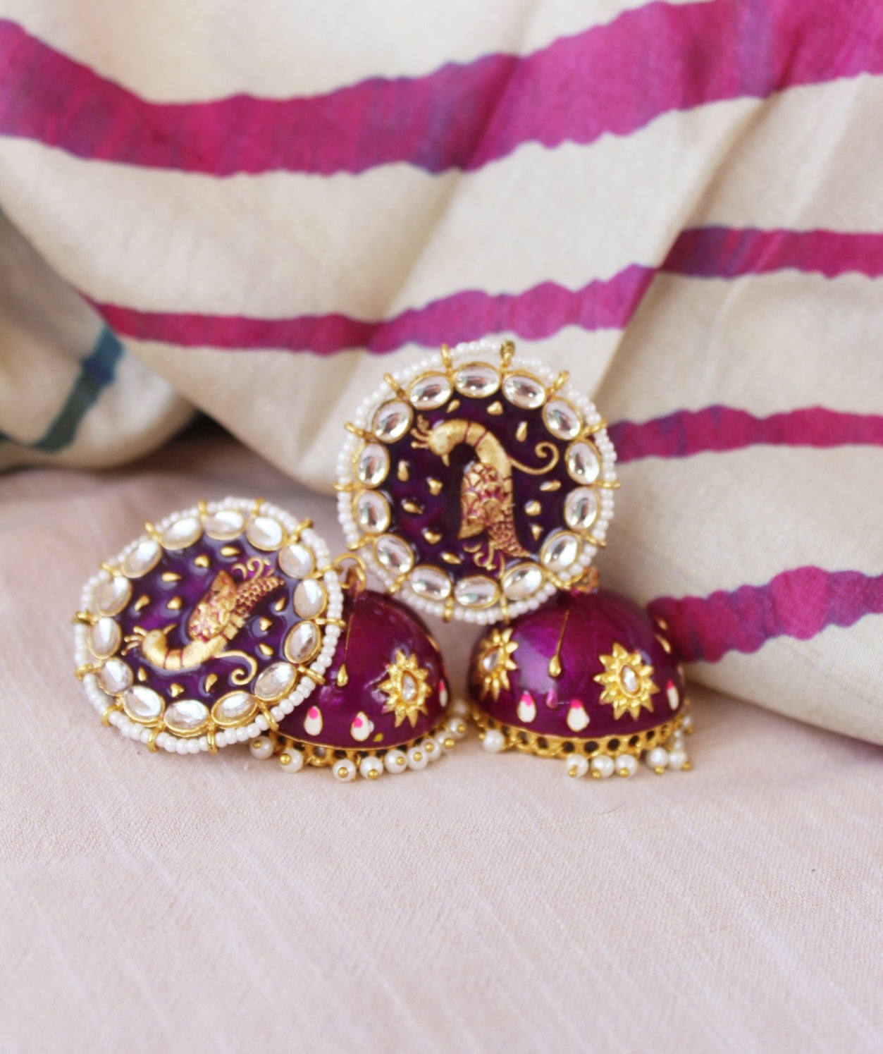 peacock earrings
