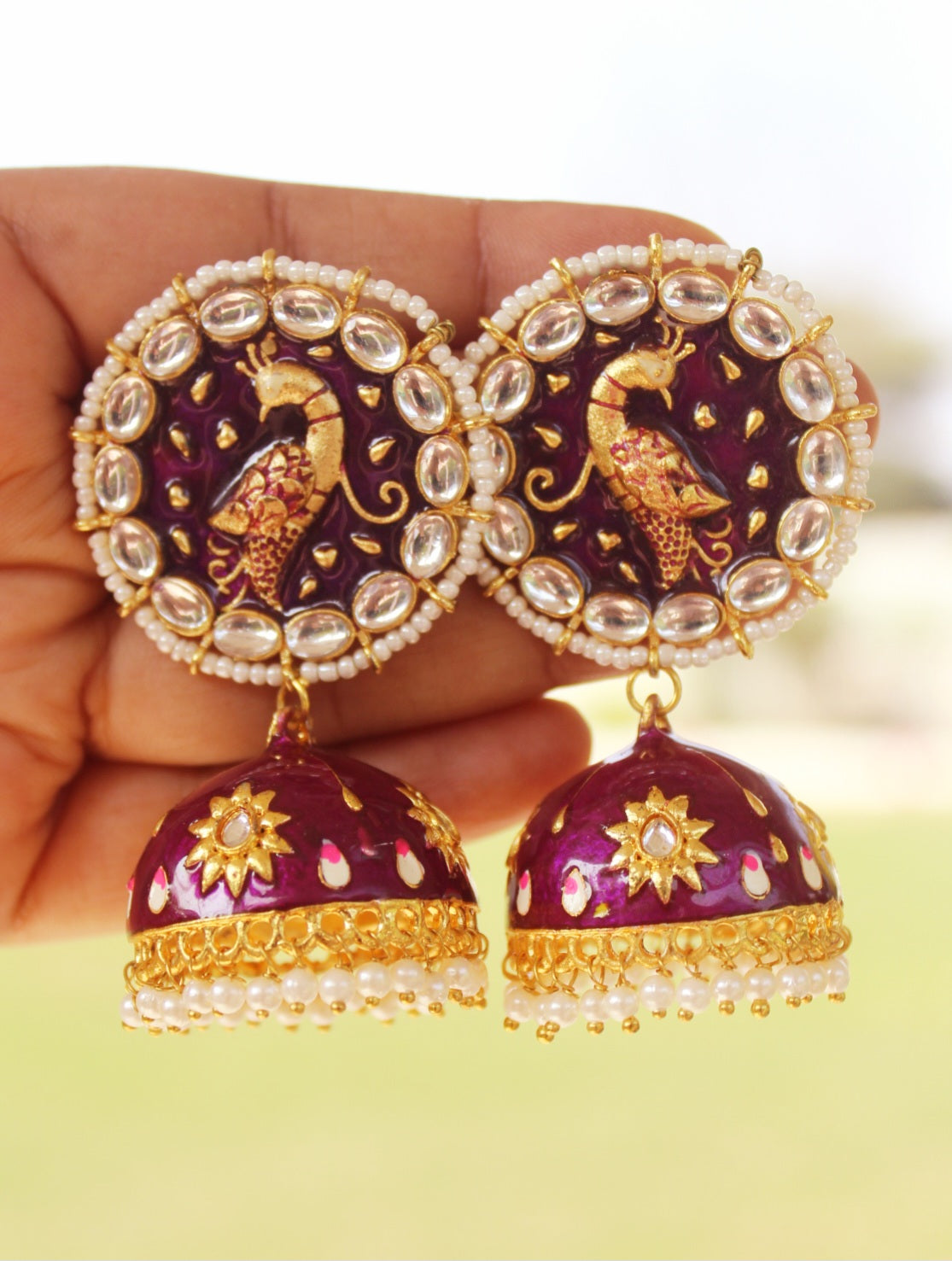 enamel earrings
