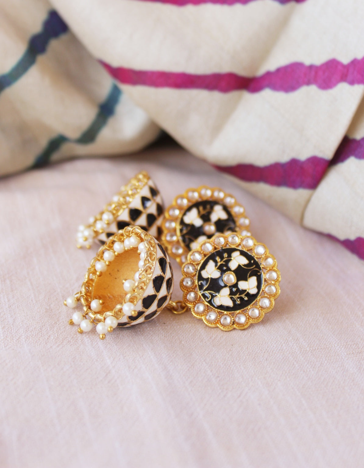 enamel jhumka