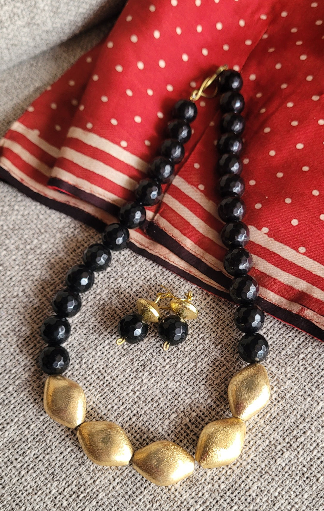 black bead jewelry