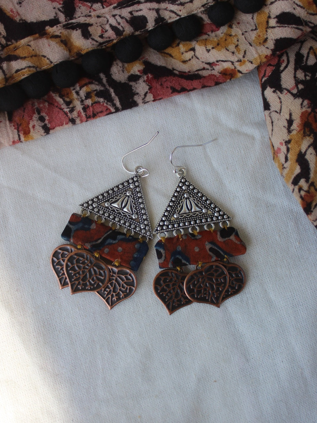 fabric earrings