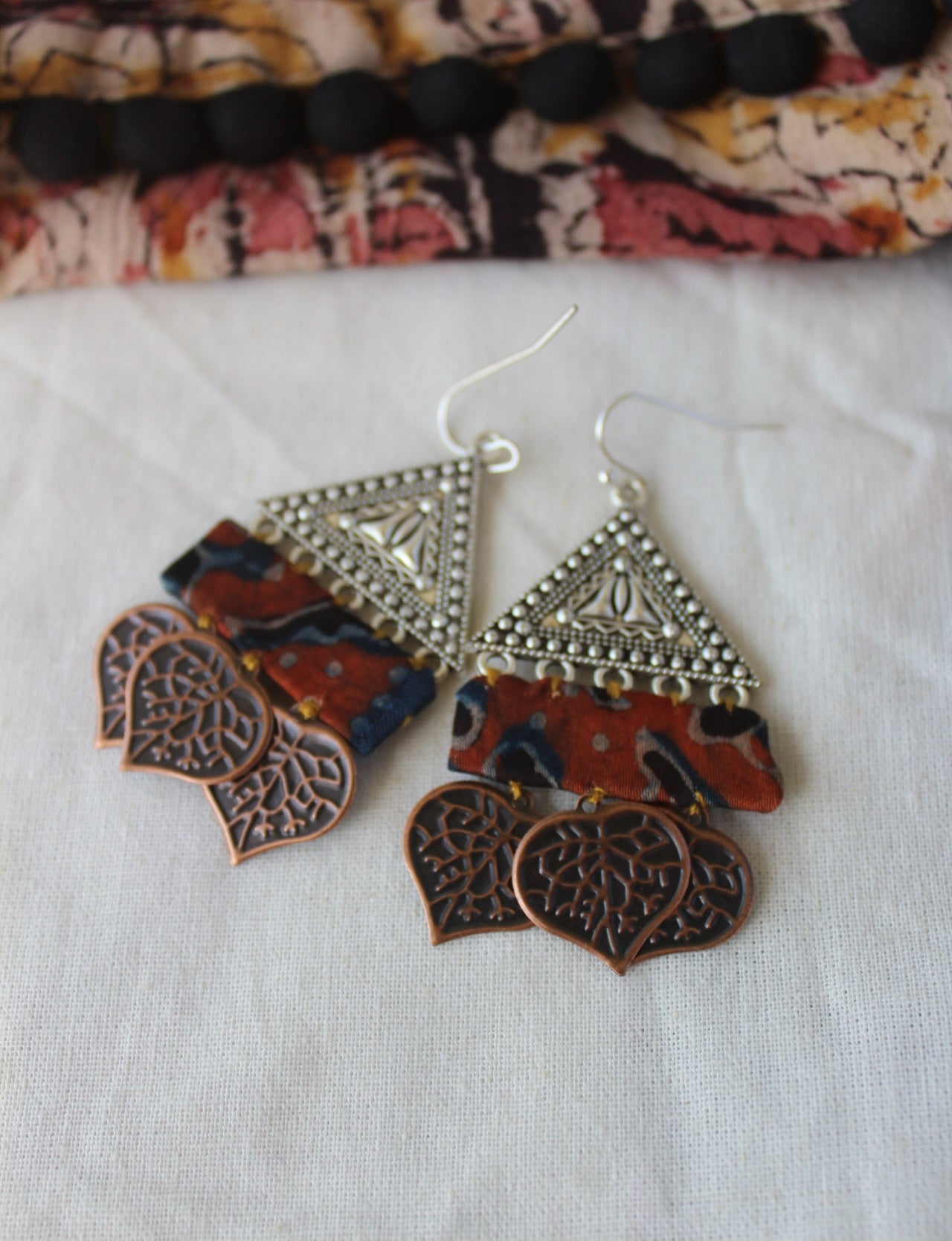 modal silk earrings