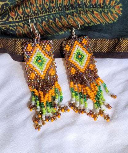 Geometry Handmade  Earrings Multicolor