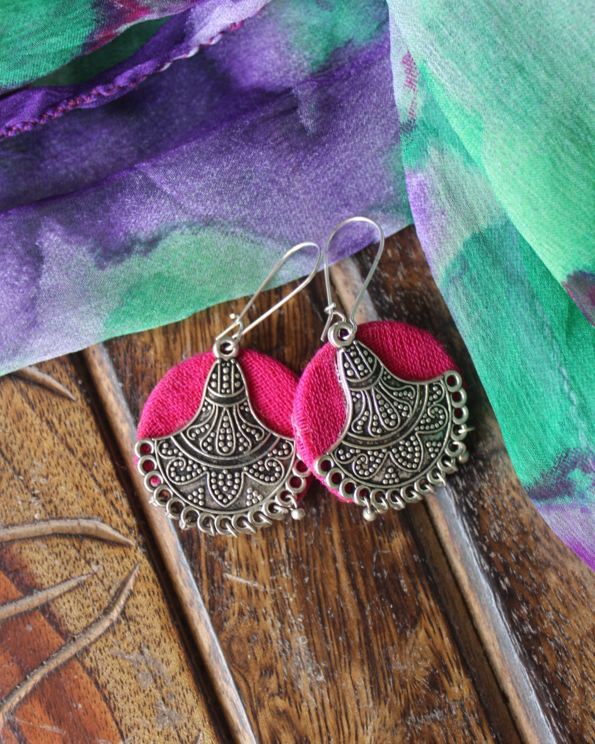 fabric earrings